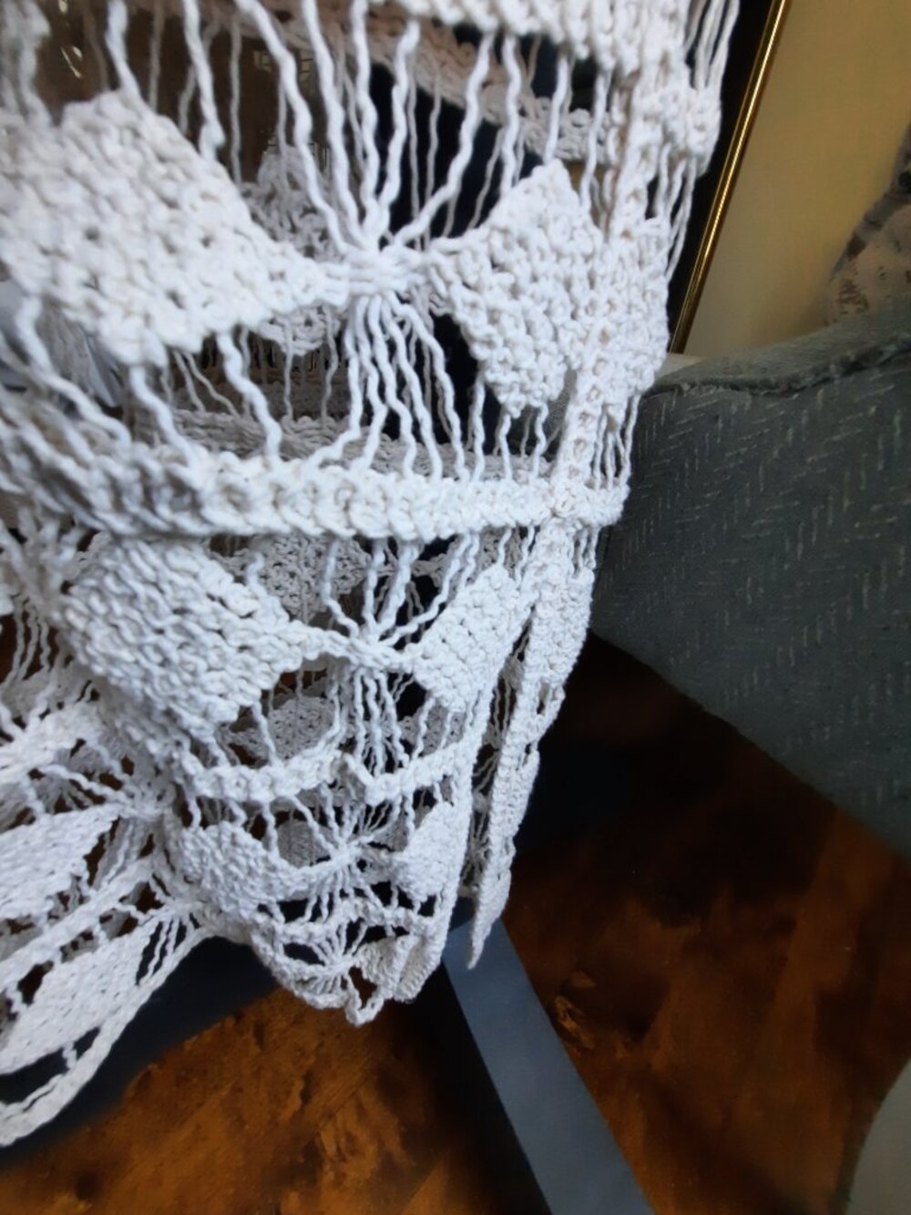 Lined Crocheted dress, pure cotton, feminine and romantic, bodycon - Picture 6 of 8